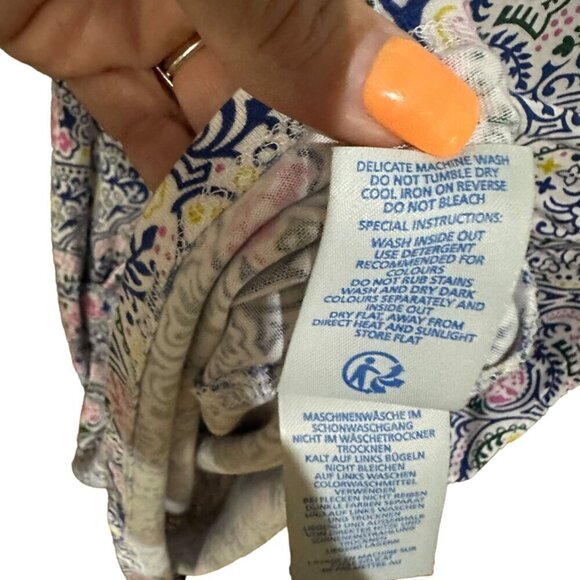 Boden Margot Scoop Neck Cap Sleeve Pockets Knee Length Paisley Print Dress 4R - Picture 9 of 10